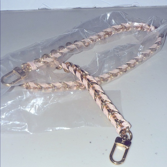NEW Louis Vuitton limited edition Gold and Pink STARDUST Chain Strap - Picture 1 of 4